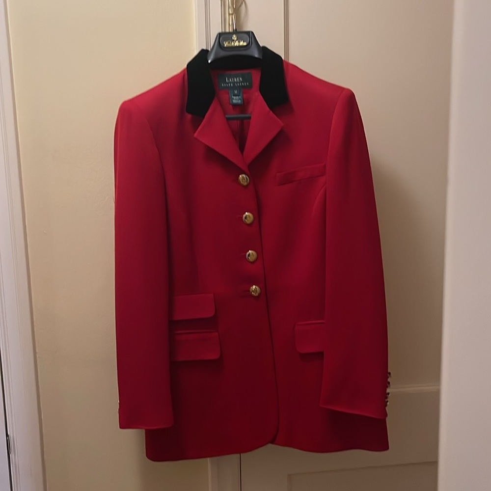 Ralph Lauren wool jacket with velvet collar. Made in the USA.